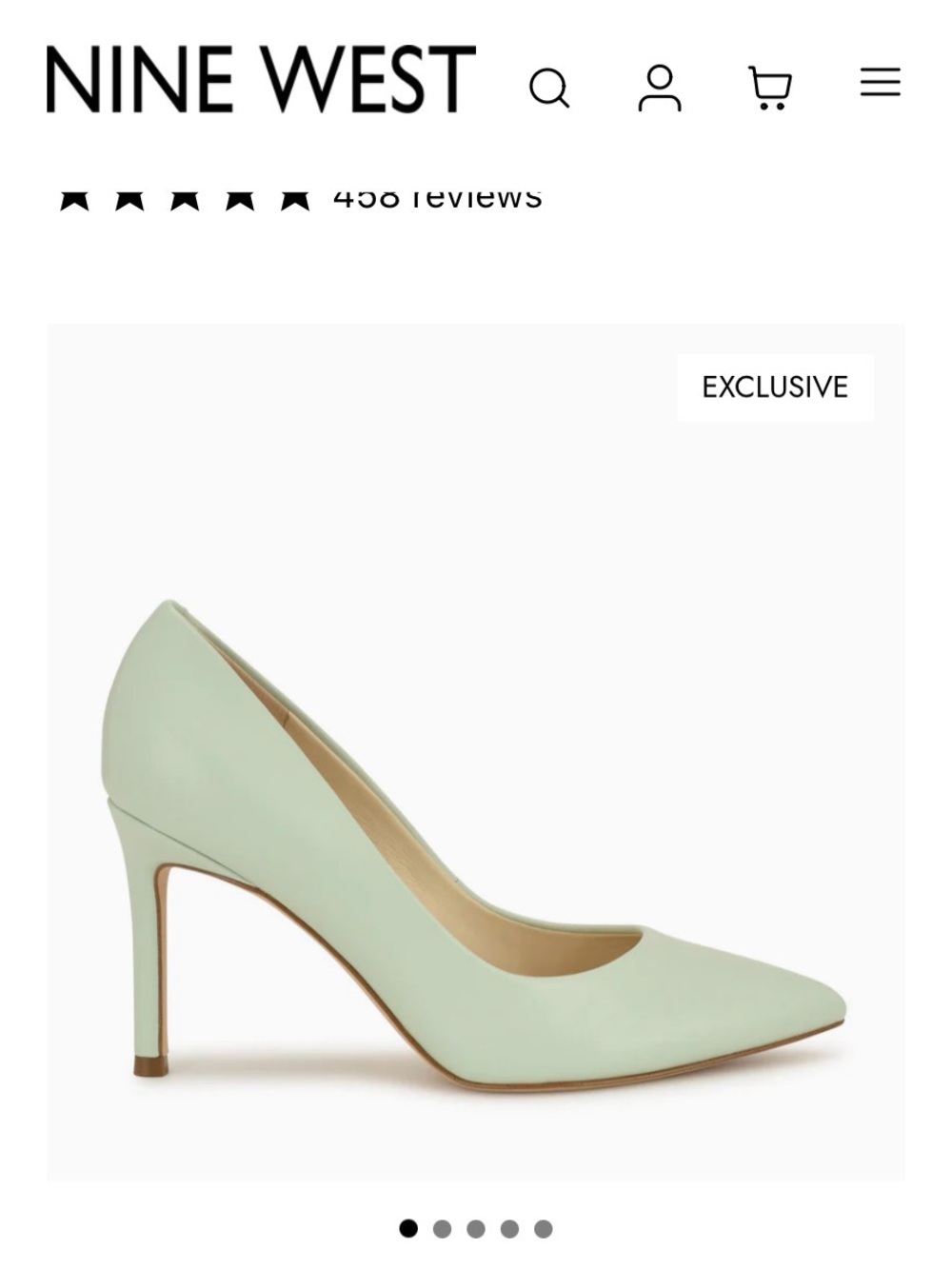 Nine West Ezra heel mint green